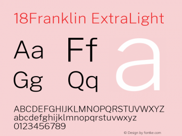 18Franklin ExtraLight Version 0.030图片样张