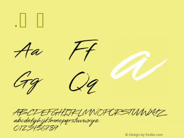 . Version 1.000 Font Sample