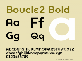 Boucle2-Bold Version 2.000 Font Sample