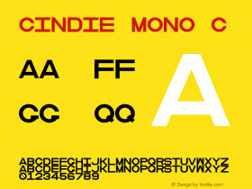 Cindie Mono C Version 1.000;PS 002.000;hotconv 1.0.70;makeotf.lib2.5.58329 Font Sample