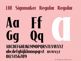 LHF Signmaker Regular Version 1.0 Font Sample