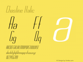 Chasline Italic Version 1.000;PS 001.000;hotconv 1.0.38图片样张