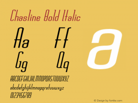 Chasline Bold Italic Version 001.000图片样张