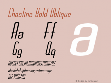 Chasline Bold Oblique 001.000 Font Sample