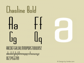 Chasline Bold 001.000 Font Sample