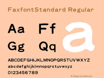 FaxfontStandard W00 Regular Version 4.10图片样张