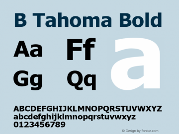 B Tahoma Bold Version 2.30图片样张