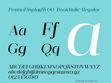 Prumo Display W00 Book Italic Version 1.10图片样张