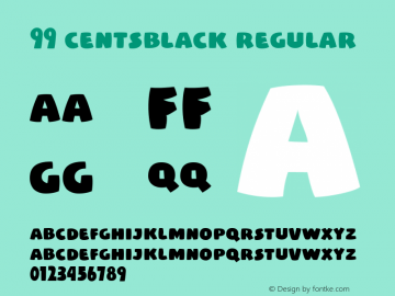 99 CentsBlack W00 Regular Version 4.10图片样张