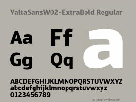 Yalta Sans W02 Extra Bold Version 1.00图片样张