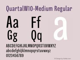 Quartal W10 Medium Version 1.1 Font Sample