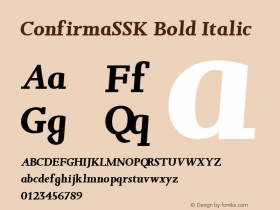 ConfirmaSSK Bold Italic Altsys Metamorphosis:10/11/94图片样张