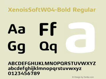 Xenois Soft W04 Bold Version 1.00 Font Sample