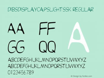 DibsDisplayCapsLightSSK Regular Macromedia Fontographer 4.1 8/1/95图片样张