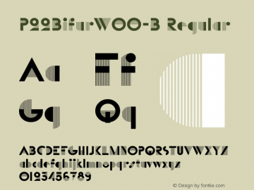 P22 Bifur W00 B Version 1.00 Font Sample