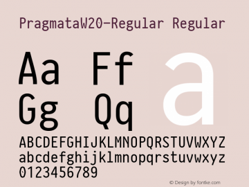 Pragmata W20 Regular Version 0.82图片样张