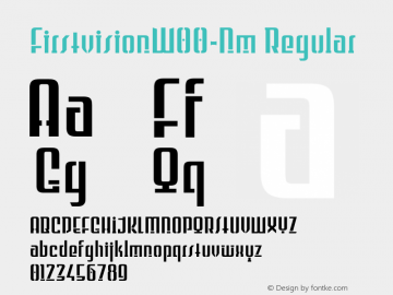 FirstvisionNormal Version 1.1 Font Sample