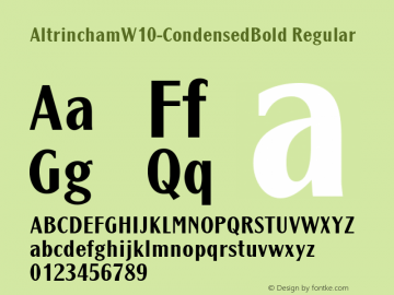 Altrincham W10 Condensed Bold Version 1.1图片样张