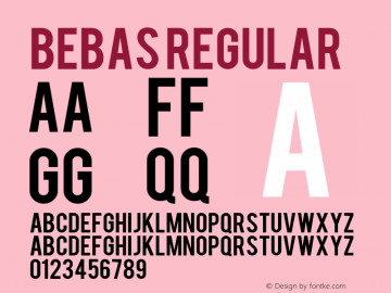 Bebas W00 Regular Version 1.00 Font Sample