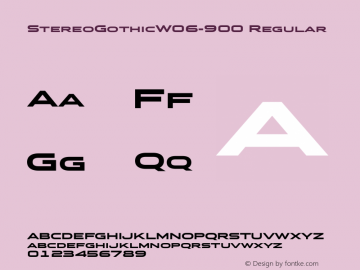 Stereo Gothic W06 900 Version 1.10 Font Sample