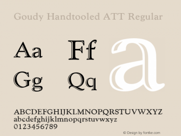 Goudy Handtooled ATT Regular 1.0图片样张