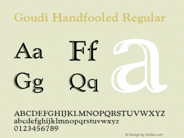 Goudi Handfooled Regular 1.0.1 Font Sample