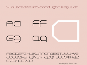 VLNL Breakz W00 Condensed Light Version 1.00 Font Sample