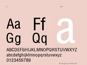 Helvetica-Conth Regular Converted from C:\TEMP\HELVCOND.TF1 by ALLTYPE Font Sample