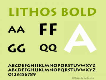 Lithos Bold 001.001 Font Sample
