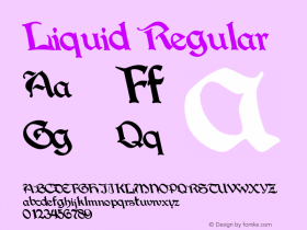 Liquid Regular Altsys Metamorphosis:11/13/94 Font Sample
