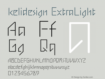 kelidesign ExtraLight Version 1.00 November 22, 2017, initial release Font Sample