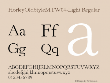 Horley Old Style MT W04 Light Version 1.00图片样张