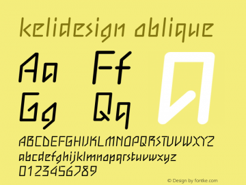 kelidesign oblique Version 1.00 November 22, 2017, initial release Font Sample