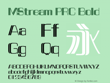 MStream PRC Bold  Font Sample