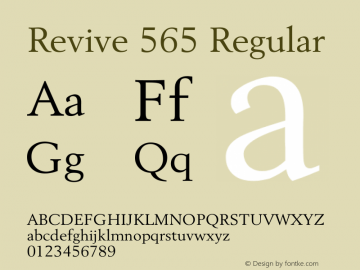 Revive 565 Regular Converted from D:\FONTTEMP\TT1068M_.TF1 by ALLTYPE Font Sample