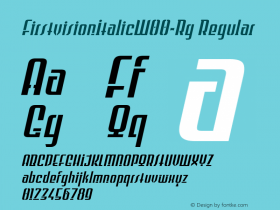 FirstvisionItalic W00 Regular Version 2.00 Font Sample