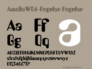 Amelia W04 Regular Version 1.00 Font Sample