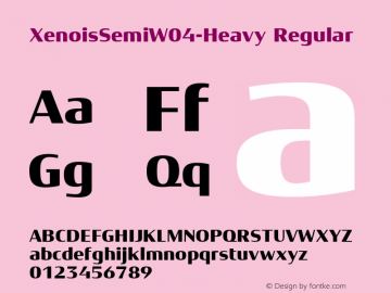 Xenois Semi W04 Heavy Version 1.1 Font Sample
