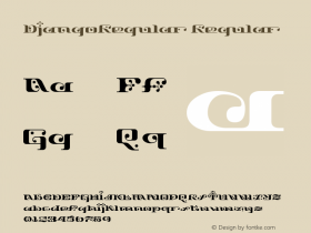 DjangoRegular W00 Regular Version 4.10 Font Sample