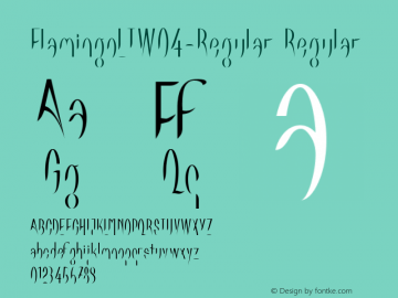 Flamingo LT W04 Regular Version 1.00 Font Sample