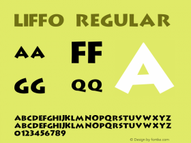 Liffo Regular Converted from E:\TTFONTS\LITHOGRA.TF1 by ALLTYPE图片样张