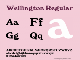 Wellington Regular 001.001 Font Sample