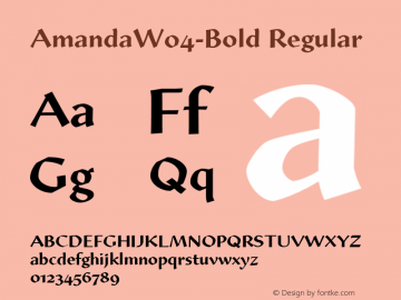 Amanda W04 Bold Version 1.00 Font Sample