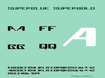 Superglue SuperBold Superglue-Oct 13-1996-RL Font Sample