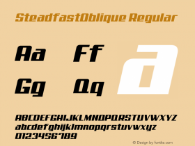 SteadfastOblique W00 Regular Version 4.10图片样张