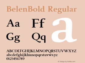 BelenBold W00 Regular Version 4.10 Font Sample