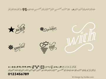 Yapa W95 Ornaments Version 1.00 Font Sample