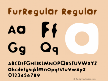 FurRegular W00 Regular Version 4.10 Font Sample