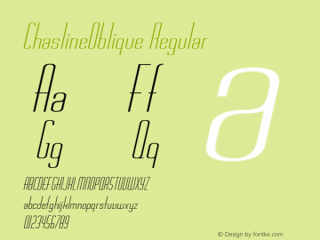 ChaslineOblique W00 Regular Version 4.10 Font Sample