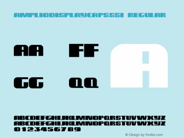 AmplioDisplayCapsSSi Regular Macromedia Fontographer 4.1 7/25/95 Font Sample